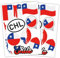 Finest Folia 2er Set DIN A4 Länderaufkleber Fahne Aufkleber Länderfahne Flagge für Auto Motorrad Sticker Länderflagge selbstklebend wetterfest R217 (11 Chile)