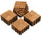 Yaheetech Holzfliesen Akazie 30x30 cm, 27er Set-ca. 2,6 m² Leicht Verlegbar Terrassenfliesen Balkonfliesen Klicksystem, Wetterfest Bodenfliesen Gartenfliesen für Terrasse, Balkon & Garten, Holzfarbe