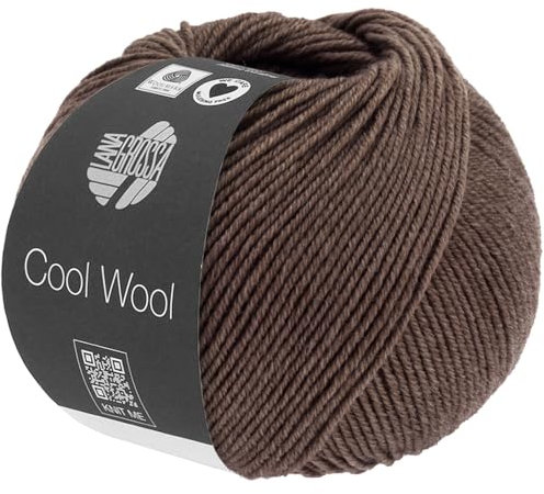 LANA GROSSA Cool Wool Melange | Extrafeine Merinowolle waschmaschinenfest und filzfrei | Handstrickgarn aus 100% Schurwolle (Merino extrafein) | 50g Wolle zum Stricken & Häkeln | 160m Garn FB 1435