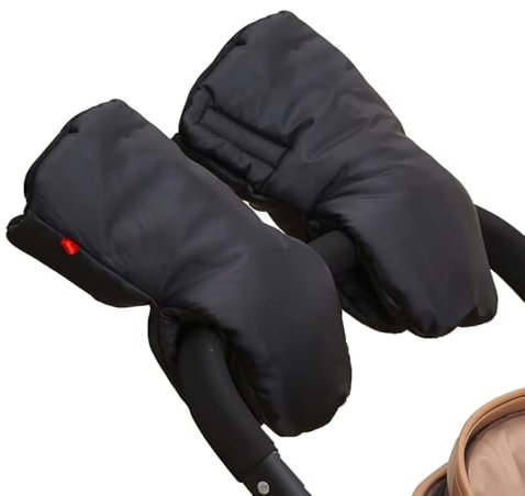 Flow fire Kinderwagen Handwärmer Schwarz, Handmuff für Kinderwagen Universalgröße, Handmuff für Wasserdicht und Winddicht