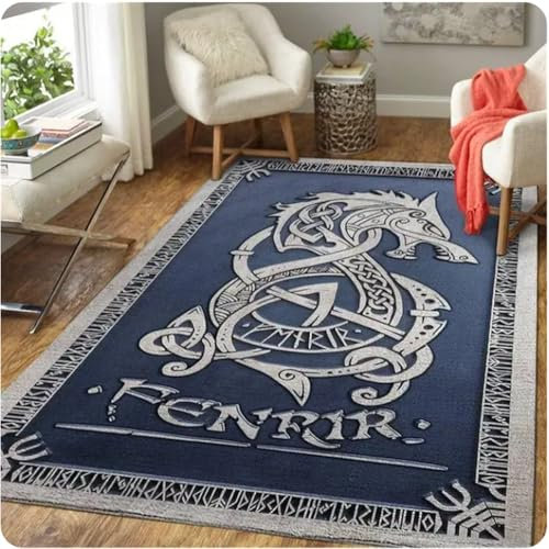 Nordic Tree of Life Norse Carpet for Living Room Home Decorations Sofa Table Area Rugs for Bedroom Floor Mat 60X90Cm