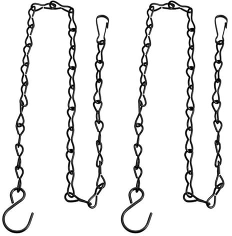 Janurium Hängende Kette – 2 Stück Kolibri-Futterketten | Dureble Metall-Gartenpflanzenaufhänger für Vogelhäuschen, Werbetafeln, hängendes Pflanzenseil für Outdoor-Camping