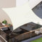 LOVE STORY Sonnensegel 5x5m Wasserdicht Rechteckig Cremeweiß Sonnenschutz Windschutz Segel PES Polyester,95% UV-Schutz für Außenbereich, Terrasse, Balkon, Garten