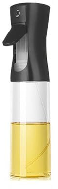 300 ML Spruzzatore di olio di alta qualità per cucina e friggitrice Spray da cucina antigoccia,Olio di vetro con distributore, Accessori per friggitrice senza olio,Spray da cucina