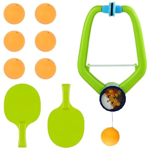 Guyode Tischtennis Trainer Set, Verstellbarer Jeu de Pingpong de Porte, Hängendes Tischtennisschläger Set, Door Ping Pong Bälle Game, Tischtennis Trainingsgerät Tragbar für Den Innenbereich