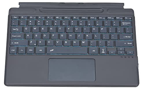 Teclado Portátil para Surface Pro 9, Teclado Inalámbrico Bluetooth Delgado para Tabletas con Touchpad, Conmutable Entre Tabletas y Portátiles (Versión retroiluminada)