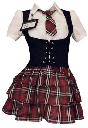 DEXSHUN Misa Amane Cosplay Kostüm Japanisches Anime Kleid Damne Uniformen Set Halloween Karneval Party Kostüm