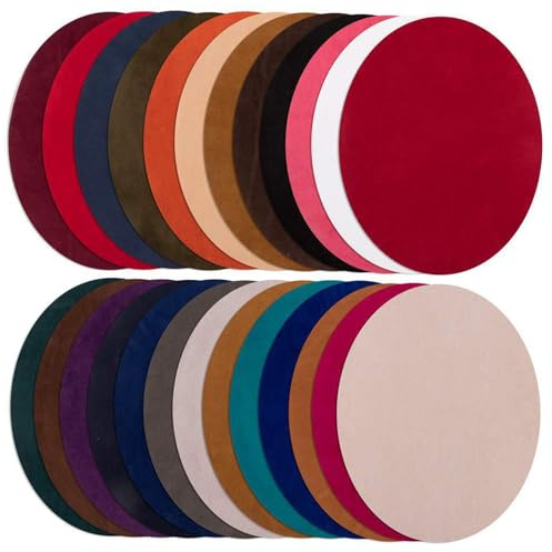 25 Stück Flicken zum Aufbügeln, 25 Farben Bügelflicken Oval Aufbügelflicken Ellenbogen Patches Ellbogen Knie Patch für DIY Hosen Jacken Kleidung Lochreparatur und Dekoration 11 x 14cm