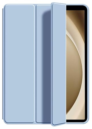Dreifach Faltbare Tablet-Hülle kompatibel mit Samsung Tab A11+/A11 Plus 2025 SM-X230/X236, magnetische Folio-Ständerhülle mit automatischer Schlaf-/Weckfunktion(White Ice Blue)