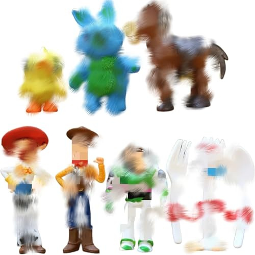 Cake Tortenfiguren Geburtstag Figuren Kinder- 7Pcs Toy Kuchen Topper Deko Tortenfiguren Geburtstagstorte Happy Birthday Topper Puppendekoration Cartoons Kuchen Cupcake Figur für Mädchen Party Supplies