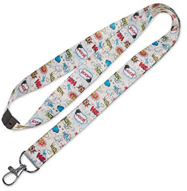 Lucky Line Lanyard with Swivel Snap, Comic Design (C203)