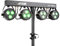 MAX LED Partybar 4 - Lichtanlage, Partybar, Disco Lichtorgel mit Stativ, 4x LED PAR DJ Lichteffekte, musikgesteuert, Fernbedienung, Discolicht Partylicht, Partybeleuchtung, DMX, Standalone-Betrieb