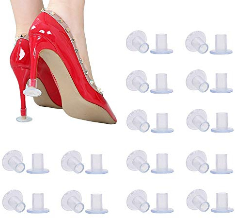 30 Pairs Clear High Heel Protectors for Shoes, Stoppers for Walking on Grass, Small/Middle/Large