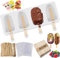 Uhat Ice-Cream Silicone Bar Mould Maker Frozen Dessert Chocolate Cake Popsicle Tray Ice Lolly Moulds + 50 Reusable Bamboo Sticks (Small, Silicone)