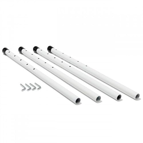 Höhenversteller für Tisch E2 von Modulor, Versteller mit Stülpstopfen erhöht die Tischplatte, Lang (bis 22,8 cm) Verstellfüße für Schreibtische, weiß