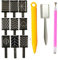 12 Stück Nail Art Werkzeug Magnetstift DIY Magic 3D Magnet Stick Set Verwendung mit Cat Eye Gel Pulver oder Nagellack - Magnetische Stift Katze Eye Pen für Ideal Katzenaugen Maniküre Magische Effekt