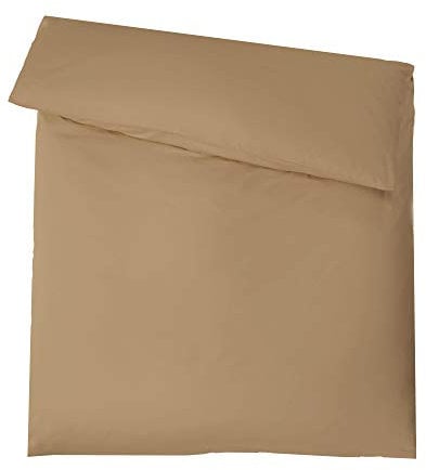 aqua-textil Luxury Bettwäsche zum Kombinieren 220 x 240 cm Deckenbezug Taupe Baumwolle Mako Satin Bettbezug