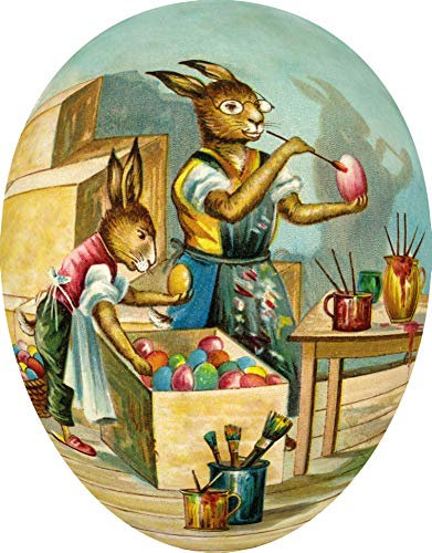 Nestler XXL 35cm Osterei zum Befüllen - Handgemachte Eier aus Pappe mit wunderschönen Motiven - Liebevolles Ostergeschenk (Festtagszeit)