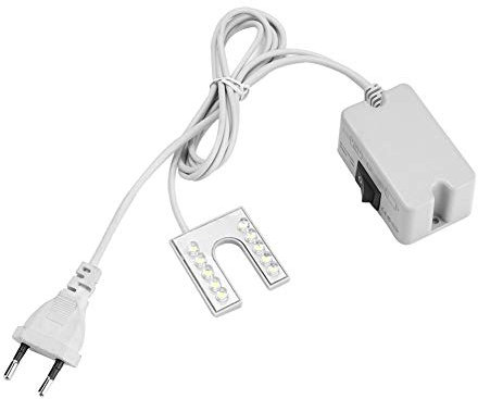MAGT LED Nähmaschine Lampe, 10 LED Nähmaschinenlampe Flexible Schwanenhalslampe mit Magnetfuß für Nähmaschine Eu Stecker