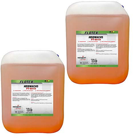 Flotex Heißwachs, 2 x 5L Heißwax für Waschanlagen, Lack Langzeitschutz