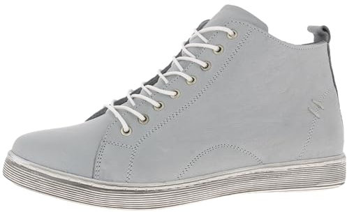 Andrea Conti Damen Stiefelette Leder High Top Sneaker Reißverschluss 0348734, Größe:38 EU, Farbe:Grau