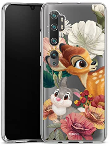 DeinDesign Silikon Hülle kompatibel mit Xiaomi Mi Note 10 Pro Case transparent Handyhülle Bambi Klopfer Disney