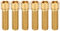 Dilwe 6 Pièces Vis de Tige de Casque M8 X25mm, Vis de Guidon en Alliage de Titane Pièces de Rechange Accessoires pour Tous Les Vélos(d'or)