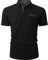 Enlision Poloshirt Herren Kurzarm Schwarz Polohemd mit Brusttasche Casual Golf Poloshirts Regular Fit Sport Polo T-Shirt Männer XL