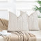 YCOLL 2er Set Kissenbezug 40x40 Baumwolle Leinen Kissenhülle Sofakissen Streifen Dekokissen Boho Deko Kissenhüllen Dekorativ Kissenbezüge für Sofa Wohnzimmer Schlafzimmer Outdoor Kissen 40x40 Gray