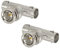Superbat BNC Splitter Adapter 75 Ohm Stecker auf Dual Buchse 1 in 2 Out für SDI HD-SDI Scope CCTV Sicherheitssystem Monitor etc. 2 Stück