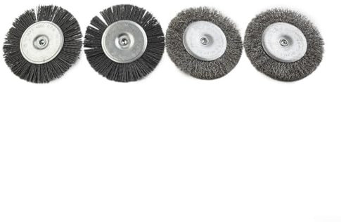 4 Stück elektrische Fugenbürste Ersatzbürste, Drahtbürste, Fugenreiniger, Metallfugenbürsten-Set + elektrische Fugenbürste Ersatzbürste Nylon, Fugenreiniger Kunststoff Fugenbürste Set