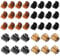 AOT 36 Pcs Small Hair Clips, Mini Hair Claw Clips for Medium Thick Hair, Plastic Hair Claws Pins Clamps for Girls, Toddlers Girls, Women (Black and Brown)