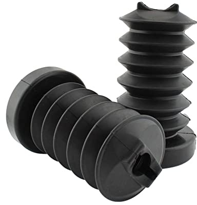 FINMOKAL 2x hintere Gummi-Stoßdämpfer-Gabelabdeckungsmanschette für Harley Touring FLHR FLHT FLHX