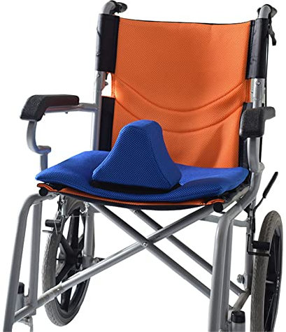 Cojín de Asiento en cuña con pomo - Accesorio para Silla de Ruedas y Alivio del Dolor de ciática, Control Deslizante para Evitar Que se deslice Fuera del Asiento
