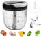 Lnvocn Hachoir Manuel a Ficelle,1000ML Mixeur Manuel Main, Mini Hachoir Manuel, Coupe Oignon Manuel Hachoir Oignon avec Acier Inoxydable 3 Lames pour Oignon, Ail, Viande, Légumes, Noix