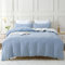 SOULFUL Bettwäsche 135x200 Baumwolle 4 Teilig, Bettwäsche-Sets Haiya Blue mit Reißverschluss, Ähnliche Textur wie Stone Washed Leinen, Enthält 2 Bettbezug 135x200 und 2 Kissenbezug 80x80