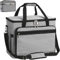 FINESUN 2-in-1-Nähmaschinentasche und -unterlage, faltbar, Deluxe-Nähmaschinen-Tragetasche für Brother, Singer, Bernina und die meisten Maschinen (grau, Tasche)