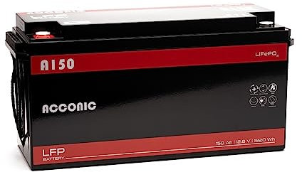 Acconic A150 LiFePO4 12V Lithium Versorgungsbatterie 150Ah