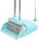 Taylor & Brown Long Handled Dustpan and Brush, Broom and Dustpan Set, Household Dust pan Combo with 130cm Handle for Indoor Outdoor Household Cleaning and Sweeping (Turquoise/Grey)