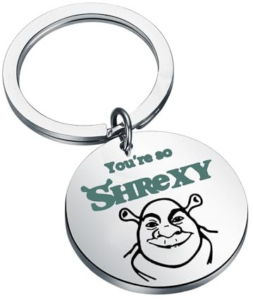FAADBU Lustiger Shrek Schlüsselanhänger Shrek Liebhaber Geschenk You're so Shrexy Schlüsselanhänger für Sie, S Schlüsselanhänger, Small