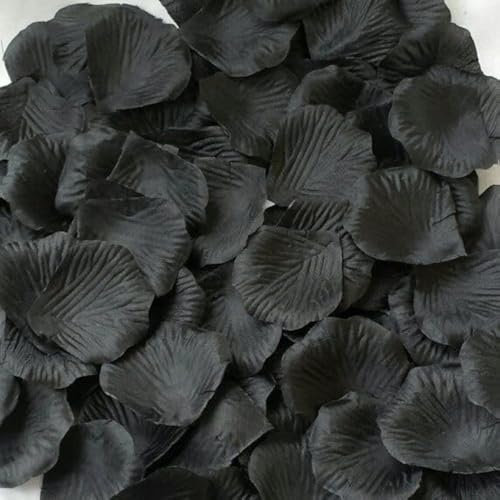 1000 Pieces Black Rose Petals, 20 Colours, Artificial Flower Confetti, Home Decorative Accessories, Ideal for Valentine’s Day Wedding Engagement Birthday Party Romantic Decoration