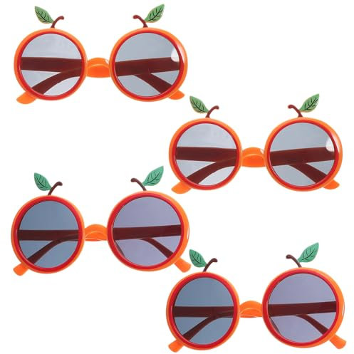 Amosfun 4 Piezas De Gafas De Naranja Para Fiesta Hawaiana, Gafas Divertidas Para NiñOs Y Adultos, Accesorios De Verano Para CumpleañOs, Carnaval Y Celebraciones