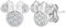 Kaguyo Mickey Mouse Ohrringe für Frauen, roségold-plattiertes 925 Sterling Silber, mit klaren Zirkonia, süße Minnie Mouse Steckerohrringe für Frauen und Mädchen (silber)