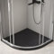 EMKE Plato de ducha de 90 x 90 cm, plato de ducha de 90 x 90 cm, plato de ducha plano, antideslizante, recortable, color negro