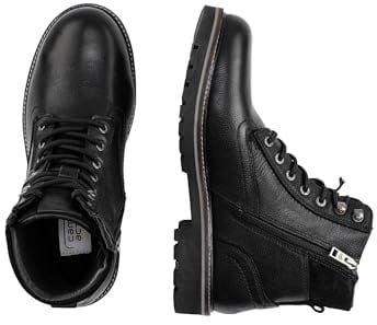 camel active Herren Melbourne Boot aus echtem Leder Schwarz, menswear-47