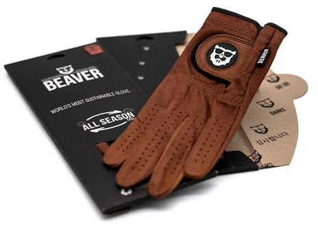 BEAVER GOLF Golfhandschuh 'Cognac Brown' All Season Ultra, Herren, Links (Rechtshänder), S