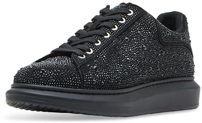 Steve Madden Men's Icebox Sneaker, Schwarze Strasssteine, 44 EU