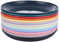 YOUNTHYE 24PCS Dinner Plates, 12 Colored Plastic Plates Reusable Serving Plates, 7 inch Round Unbreakable Plate Microwave and Dishwasher Safe, Plastic Picnic Plate Set for for Kitchen, Party