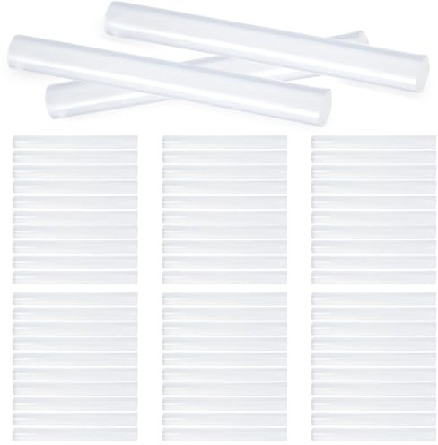 Hocansen 50 Stück Klebesticks Heißklebesticks 11x100mm Heißklebestifte Klebestift Heisskleber Transparente Heißkleber für Heißklebepistolen zum DIY Kunsthandwerk (RJB/11x100mm)