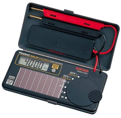 Japan sanwa PS8a Multimètres numériques Voltmètre Hz Ohm NCV Testeur de résistance à la capacité/type de poche, batterie de charge solaire DMM, test de résistance/on/diode (PS8a)